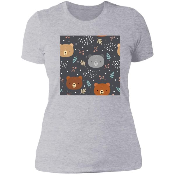 camping bear lady t-shirt