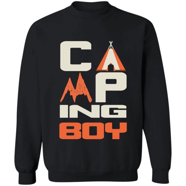camping boy sweatshirt