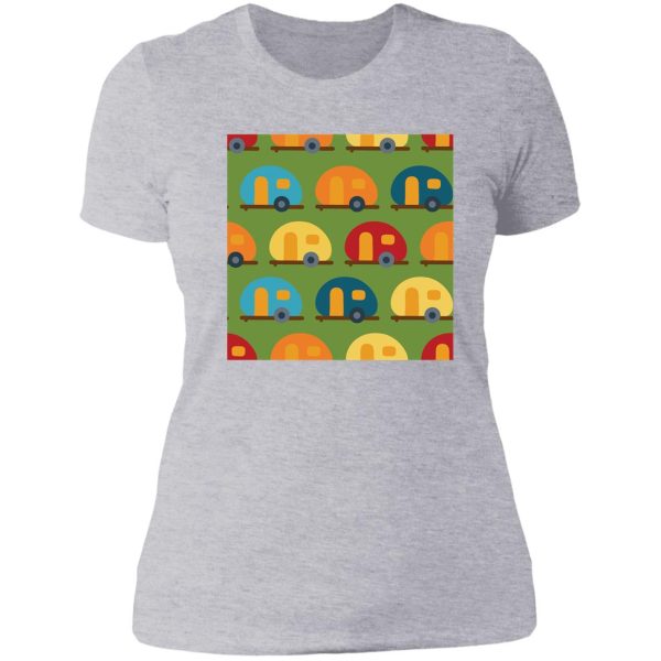 camping bus lady t-shirt