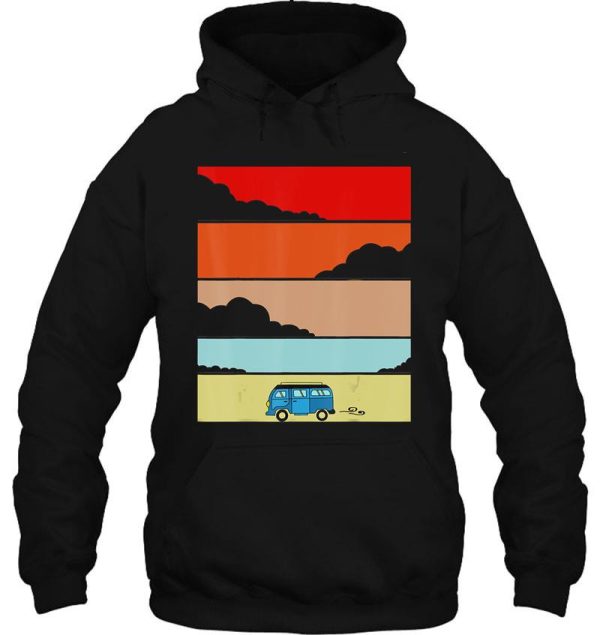 camping camp car retro camper campfire adventure outdoor camper funny mountain hoodie