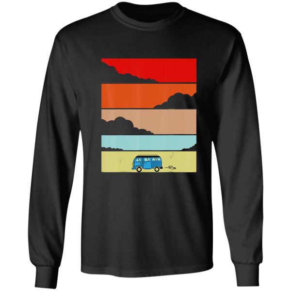 camping camp car retro camper campfire adventure outdoor camper funny mountain long sleeve