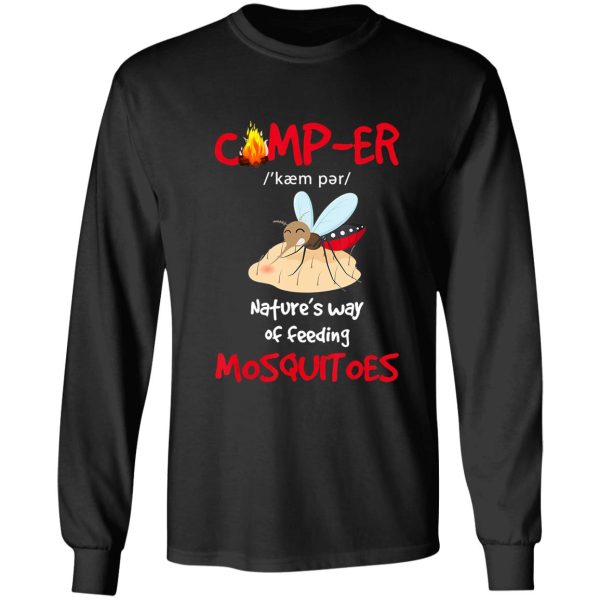 camping camper definition campfire adventure outdoor camper funny mountain long sleeve