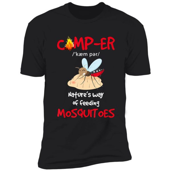 camping camper definition campfire adventure outdoor camper funny mountain shirt