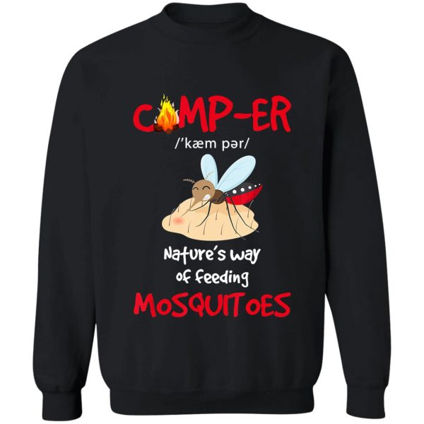 camping camper definition campfire adventure outdoor camper funny mountain sweatshirt