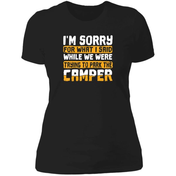 camping camper rv campfire adventure outdoor camper funny mountain lady t-shirt