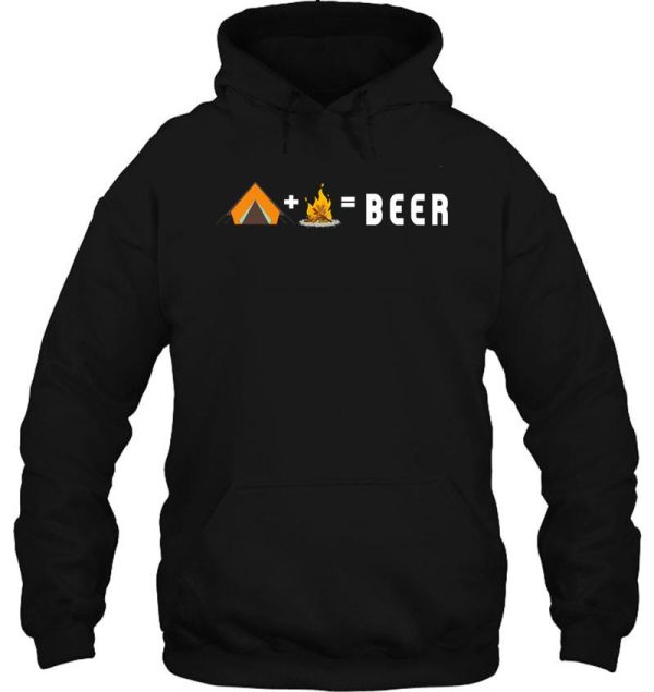 camping + campfire = beer hoodie