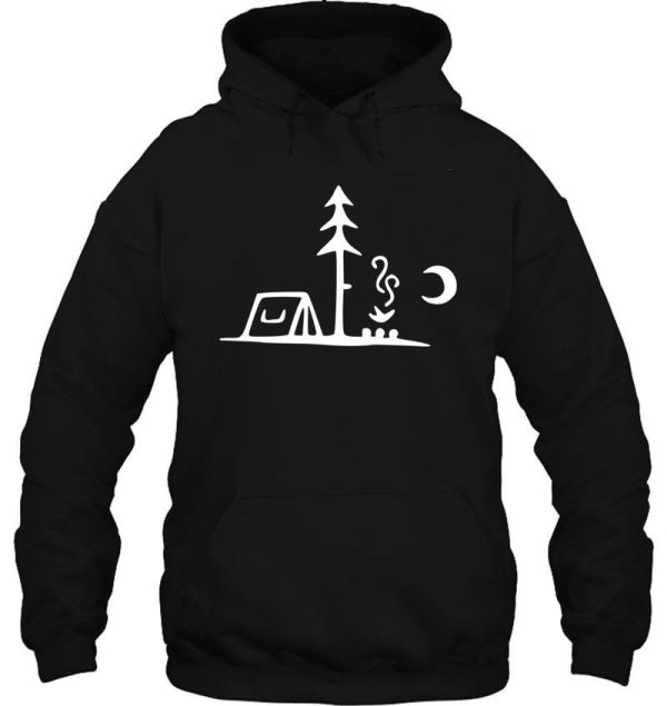 camping campfire moon hoodie