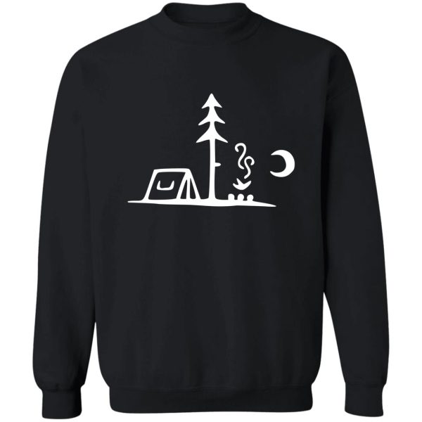 camping campfire moon sweatshirt