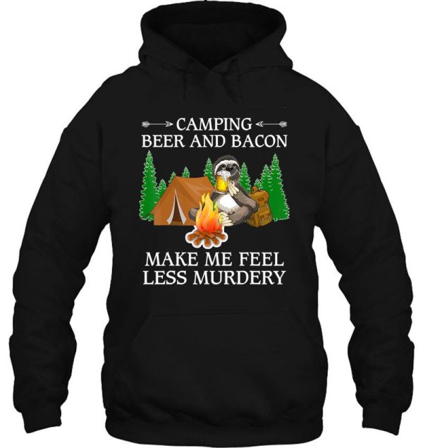 camping camping beer bacon campfire adventure outdoor camper funny mountain hoodie