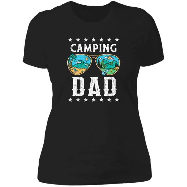 camping dad lady t-shirt