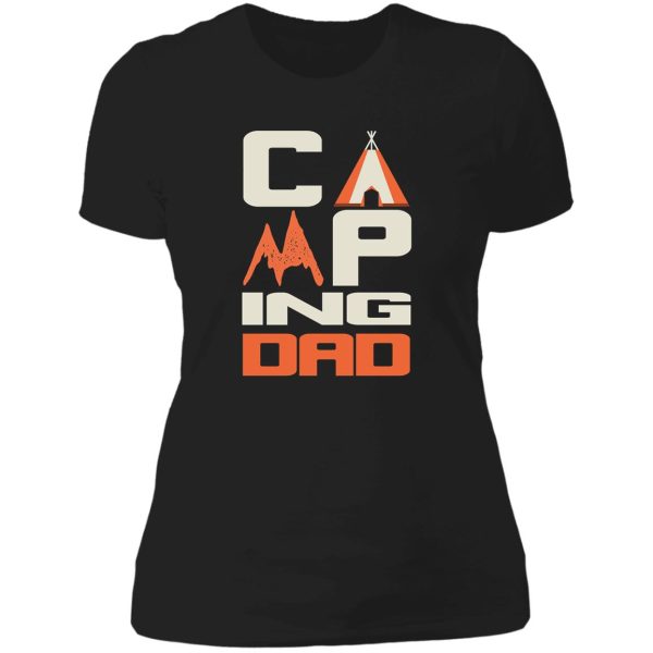 camping dad lady t-shirt