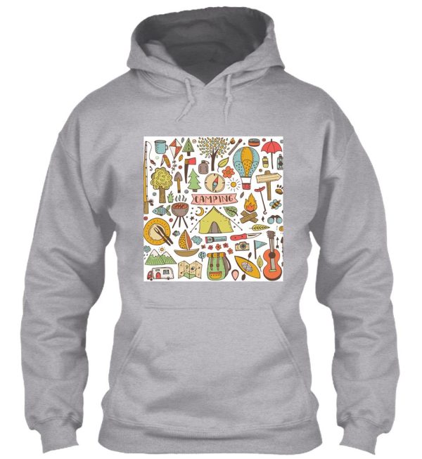 camping doodle set hoodie