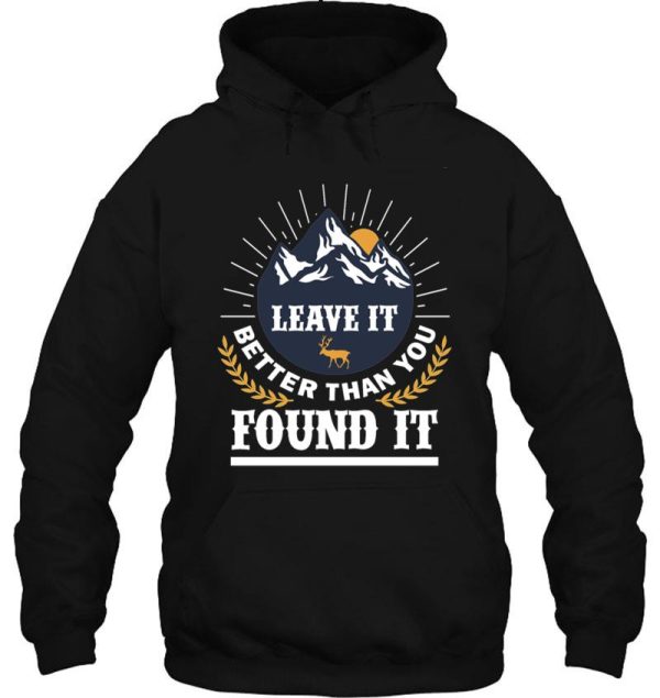 camping environmental protection tshirt hoodie