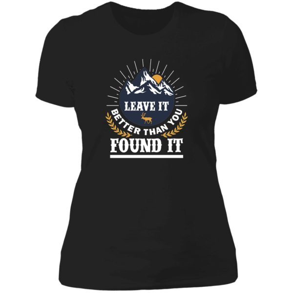 camping environmental protection tshirt lady t-shirt