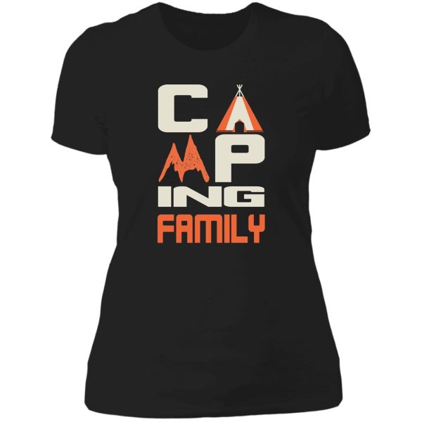 camping family lady t-shirt