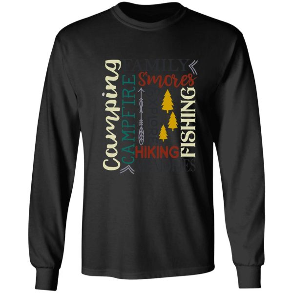 camping family vintage tee long sleeve