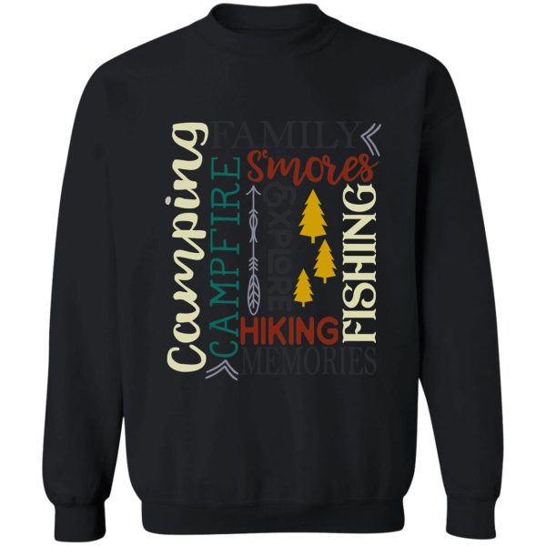 camping family vintage tee sweatshirt