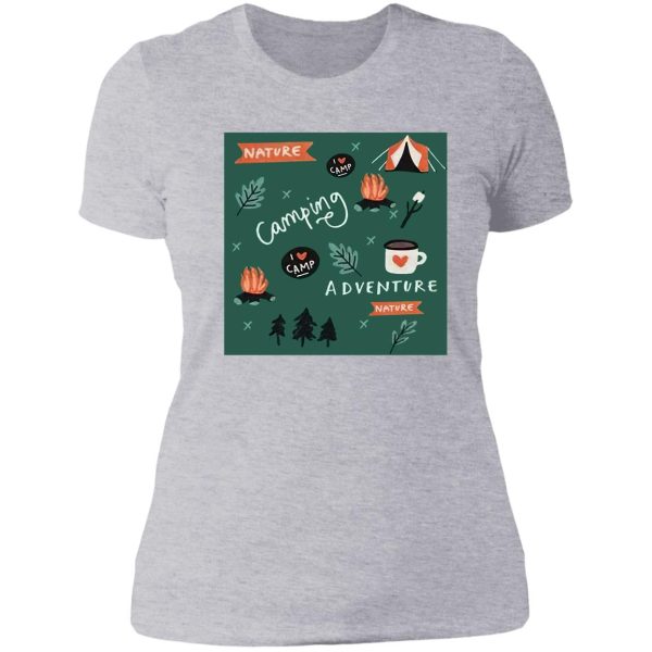 camping forest lady t-shirt