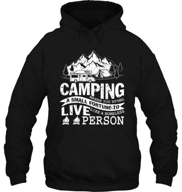 camping fortune live person hoodie