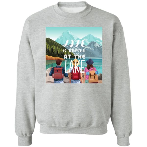 camping funny camping lake humor sweatshirt