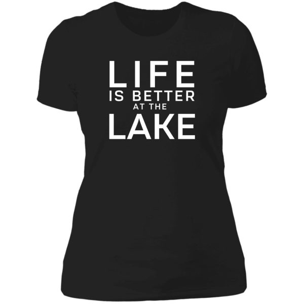 camping funny camping lake joke lady t-shirt