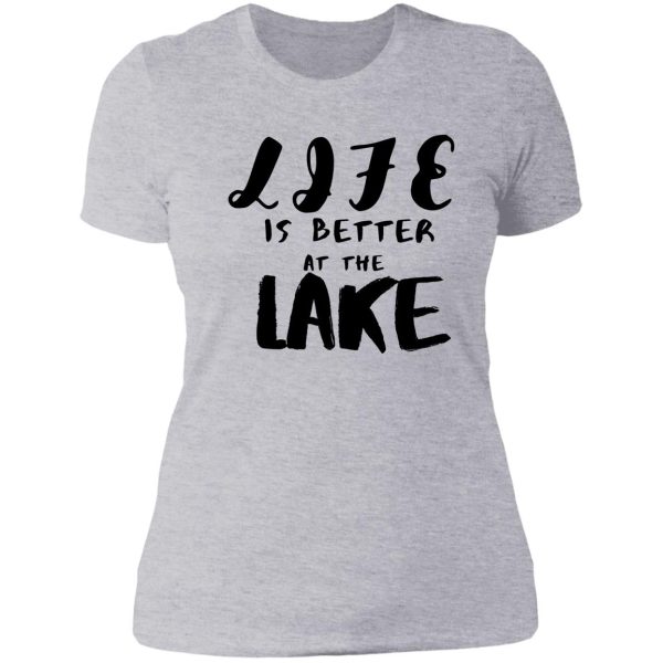 camping funny camping lake joke lady t-shirt