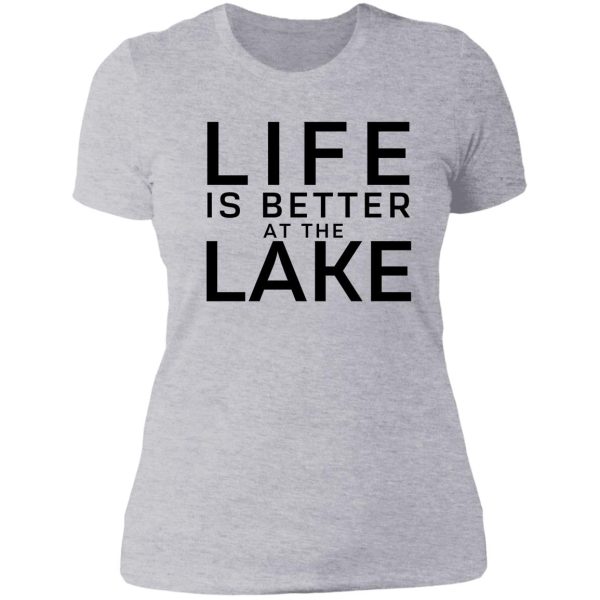 camping funny camping lake joke lady t-shirt