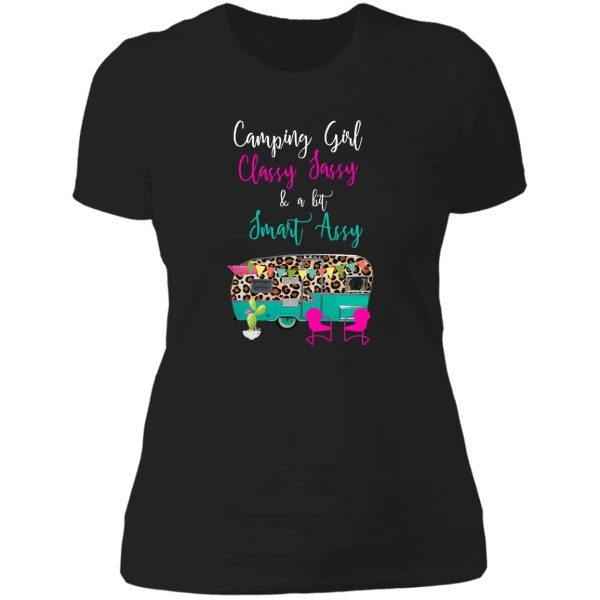 camping girl classy sassy & a bit smart assy funny camping lady t-shirt