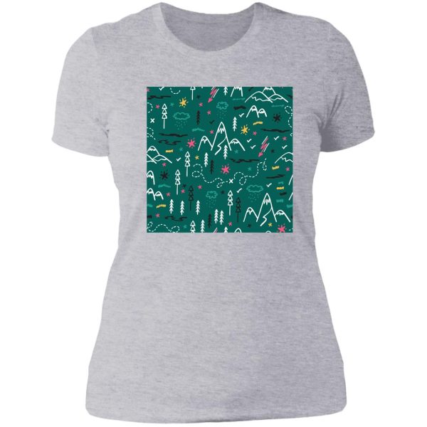 camping green lady t-shirt