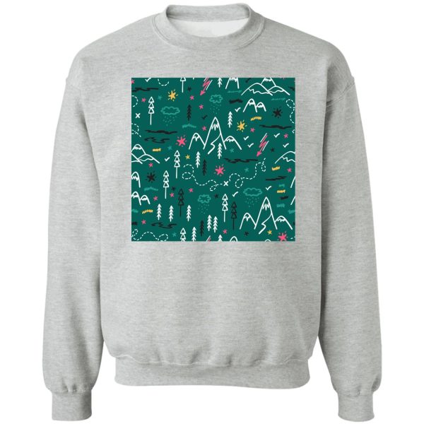 camping green sweatshirt