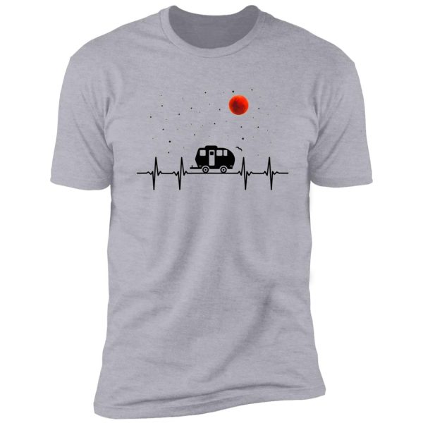 camping heart beat shirt