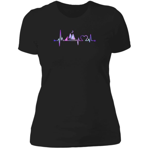 camping heartbeat galaxy camping heartbeat camping galaxy lady t-shirt