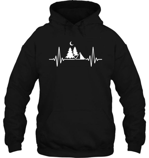 camping heartbeat hoodie