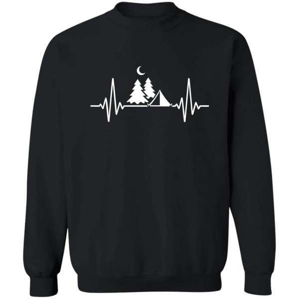 camping heartbeat sweatshirt