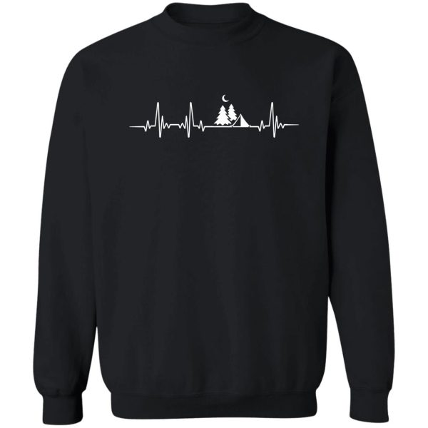 camping heartbeat sweatshirt