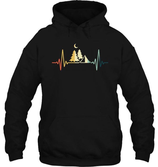 camping heartbeat vintage camping heartbeat camping vintage hoodie