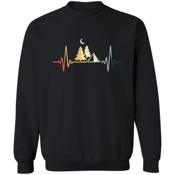 camping heartbeat vintage camping heartbeat camping vintage sweatshirt