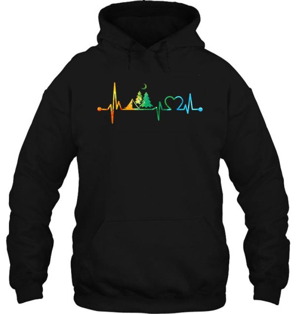 camping heartbeat watercolor camping heartbeat camping watercolor hoodie