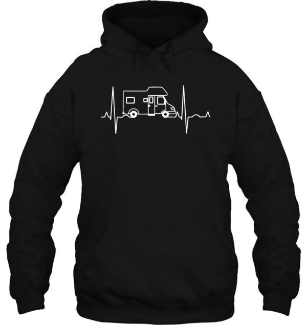 camping herzschlag ekg wohnmobil - camper hoodie