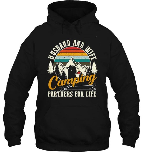 camping- husband and wife hoodie