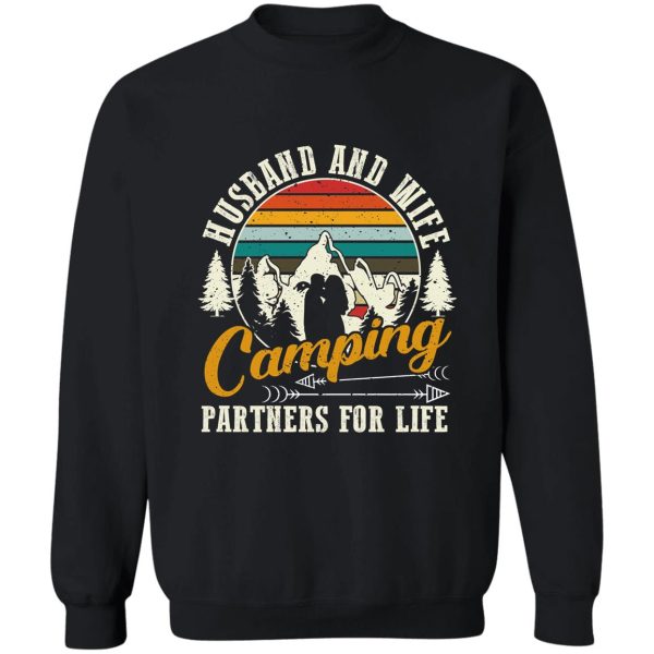 camping- husband and wife sweatshirt