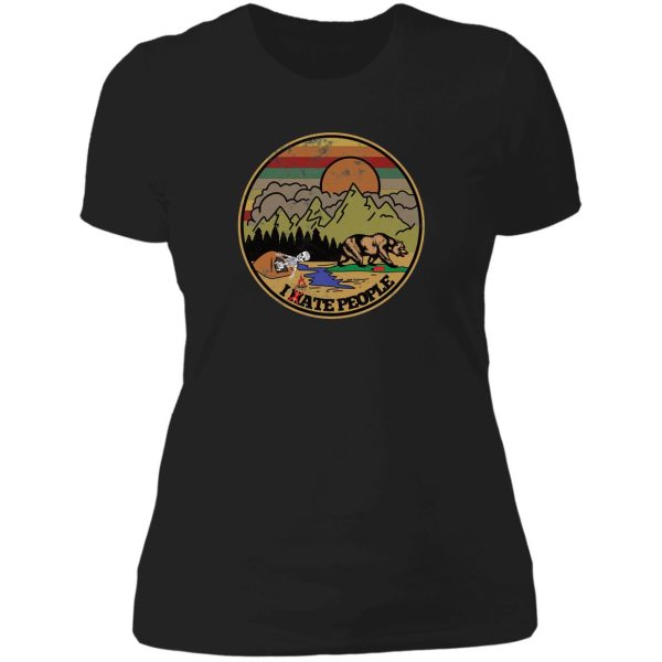 camping i ate people lady t-shirt