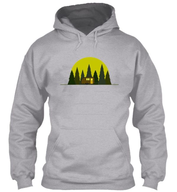 camping illustration hoodie