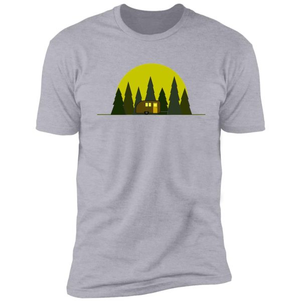 camping illustration shirt