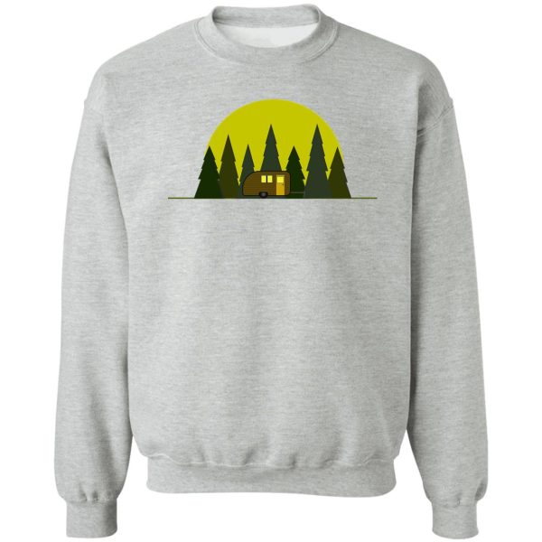 camping illustration sweatshirt