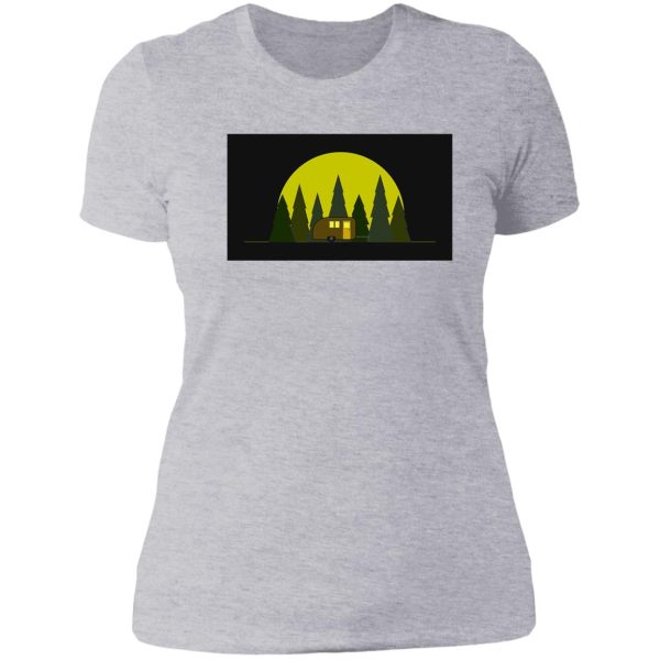 camping in the woods lady t-shirt