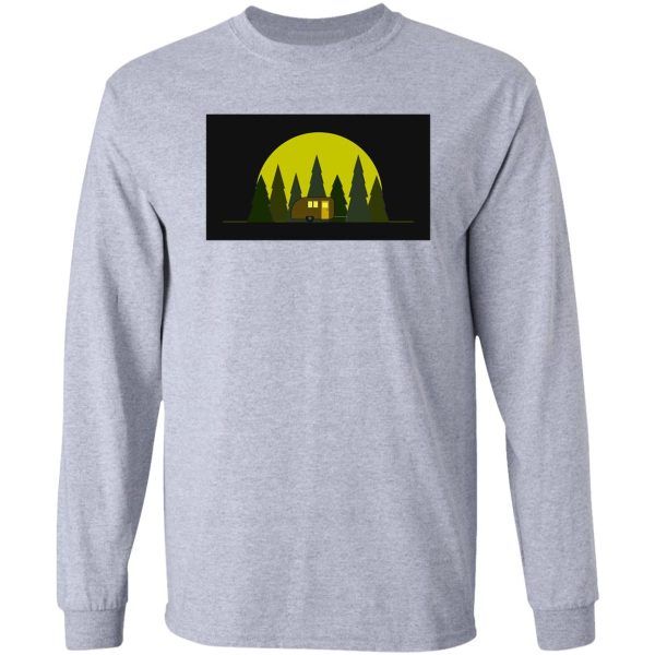 camping in the woods long sleeve