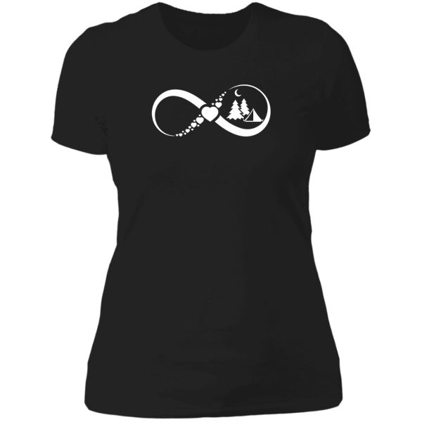 camping infinity white lady t-shirt