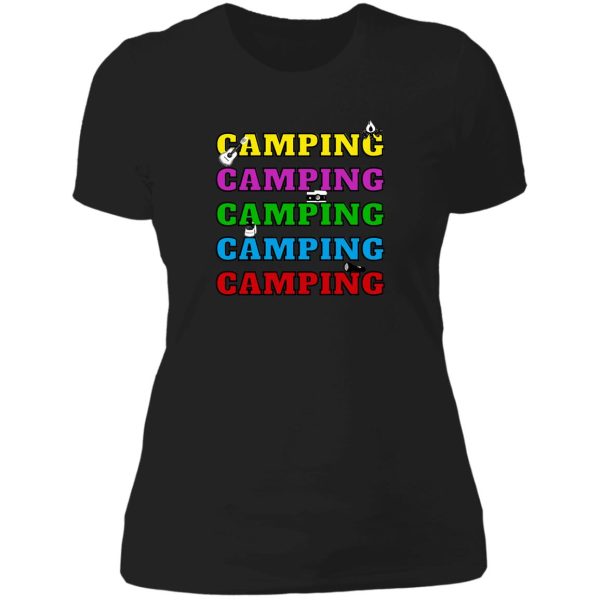 camping is a lifestile lady t-shirt