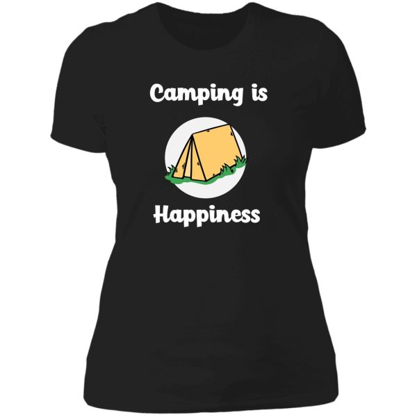 camping is happiness lady t-shirt